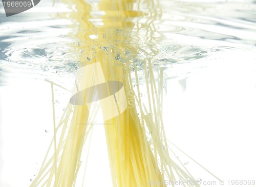 Image of pasta cooking in water
