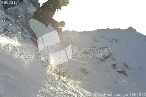 Image of  skiing on on now at winter season