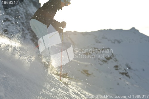 Image of  skiing on on now at winter season