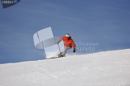 Image of  skiing on on now at winter season