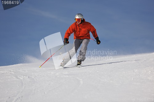 Image of  skiing on on now at winter season