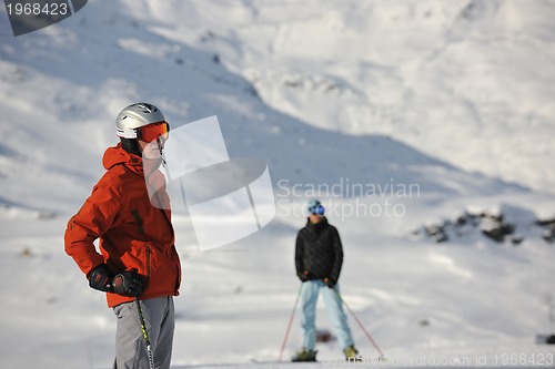 Image of  skiing on on now at winter season