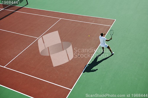 Image of young woman play tennis 