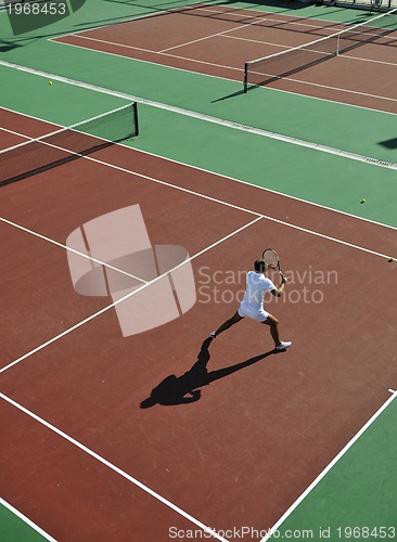 Image of young woman play tennis 