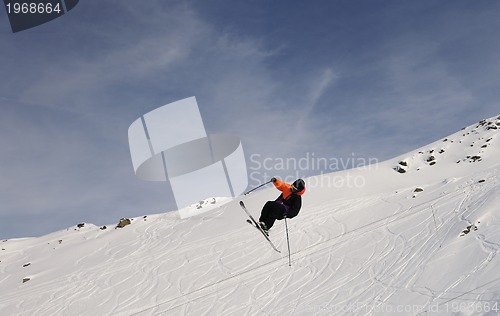 Image of extreme freestyle ski jump