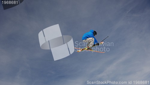 Image of extreme freestyle ski jump