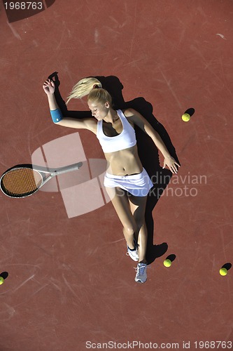 Image of young woman play tennis 