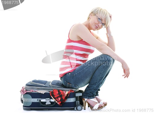 Image of woman with travel bag
