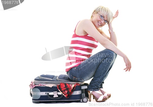 Image of woman with travel bag