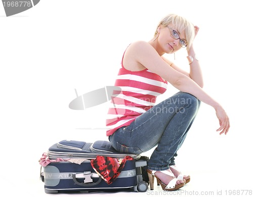 Image of woman with travel bag