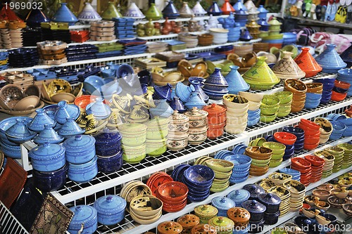 Image of africa and tunis colorful ceramics