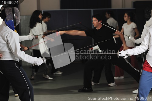 Image of sword sport athlete portrait at training