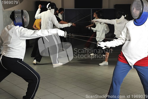 Image of sword sport athlete portrait at training