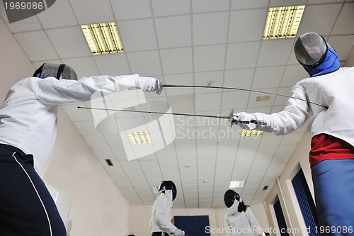 Image of sword sport athlete portrait at training