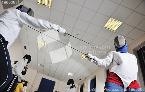 Image of sword sport athlete portrait at training