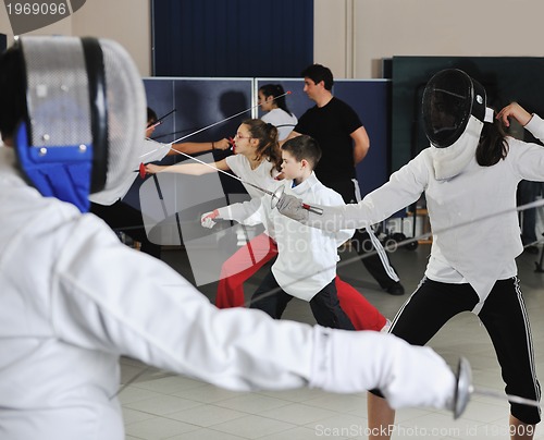 Image of sword sport athlete portrait at training