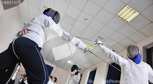 Image of sword sport athlete portrait at training