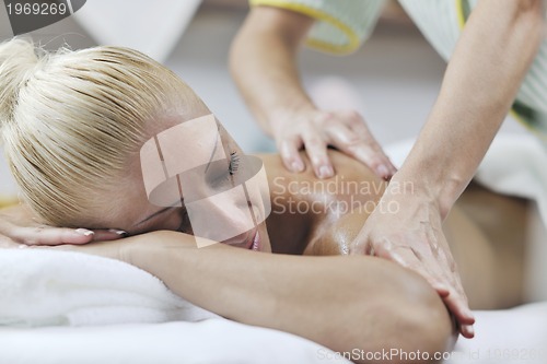 Image of woman back massage treatment