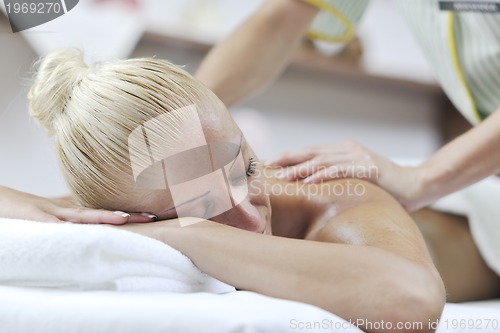 Image of woman back massage treatment