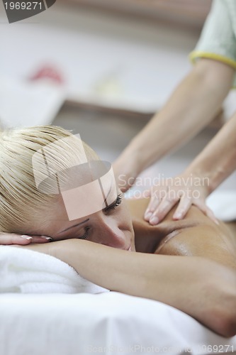 Image of woman back massage treatment