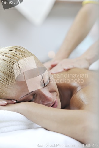 Image of woman back massage treatment