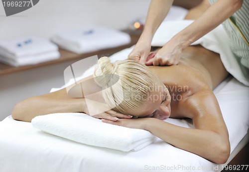 Image of woman back massage treatment