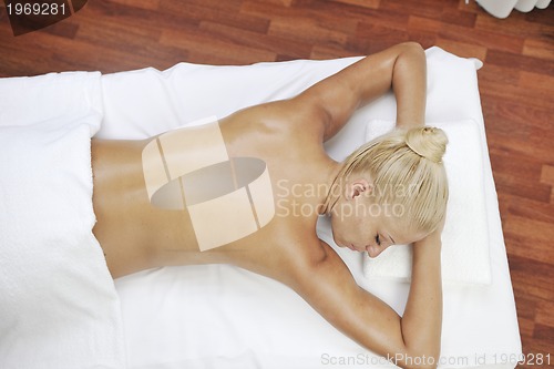 Image of woman back massage treatment