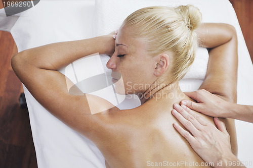 Image of woman back massage treatment