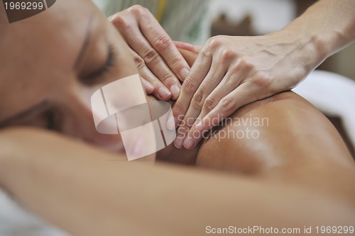 Image of woman back massage treatment