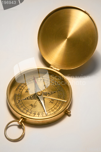 Image of Antique brass compass