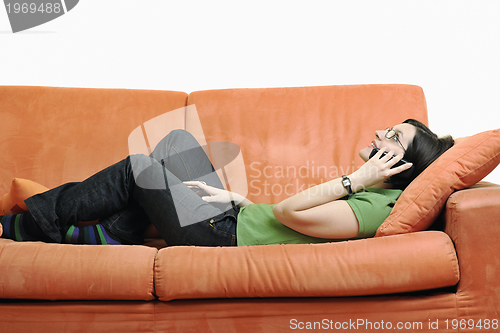 Image of woman  talking on phone