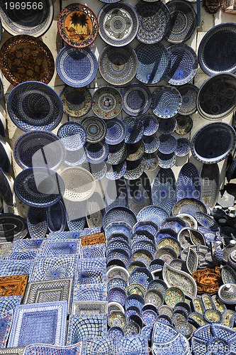 Image of africa and tunis colorful ceramics