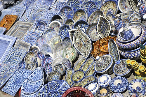 Image of africa and tunis colorful ceramics