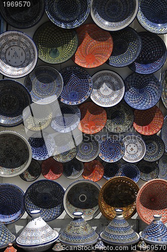 Image of africa and tunis colorful ceramics