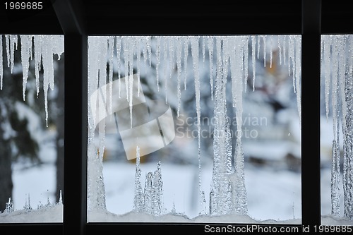 Image of ice on window