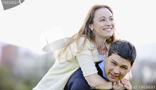 Image of happy couple outdoor