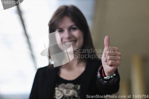 Image of student girl portrait at university campus 