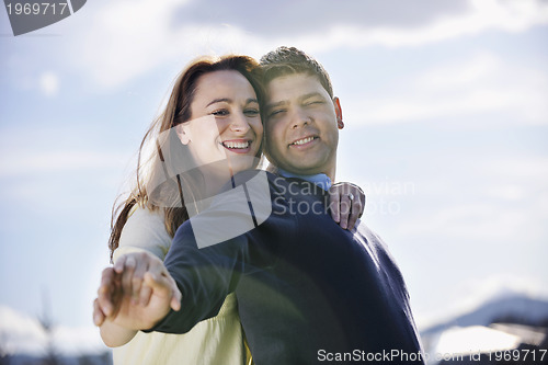 Image of happy couple outdoor