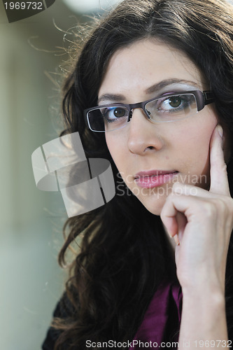Image of student girl portrait at university campus 