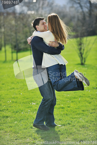 Image of happy couple outdoor