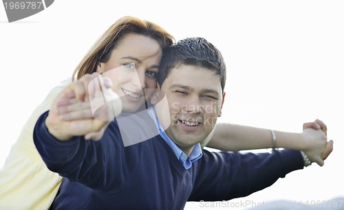 Image of happy couple outdoor