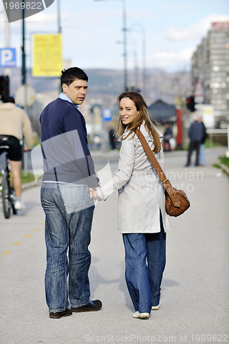 Image of happy couple outdoor