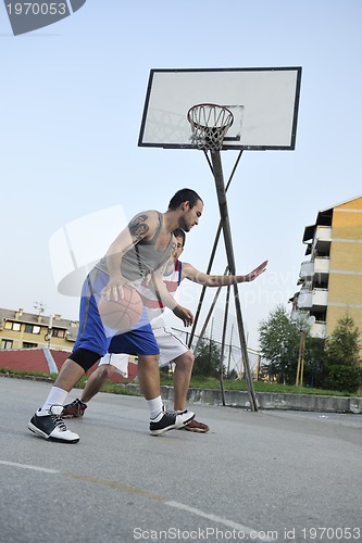 Image of streetball  game at early morning