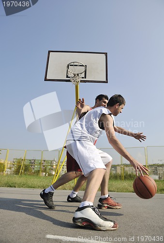 Image of streetball  game at early morning