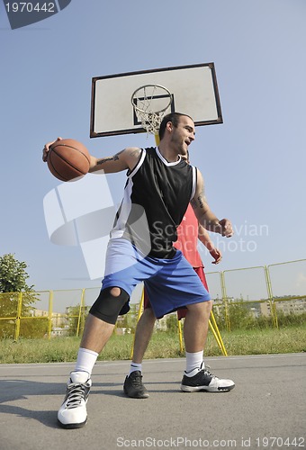 Image of streetball  game at early morning