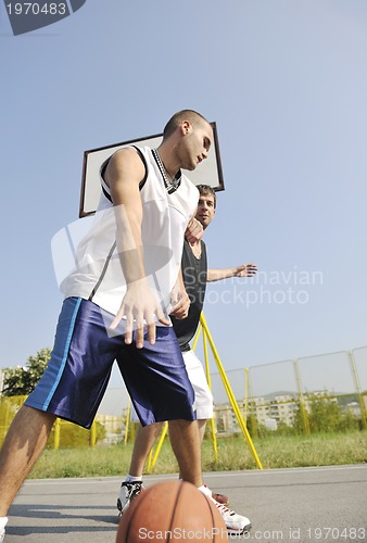 Image of streetball  game at early morning