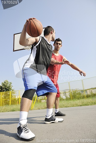 Image of streetball  game at early morning