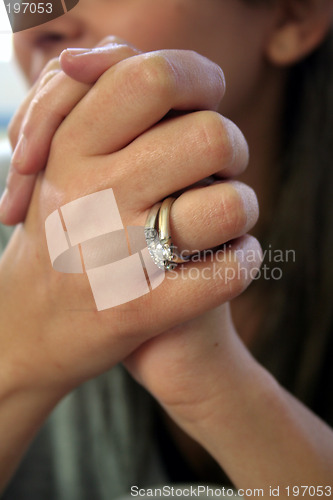 Image of engaged girl with diamond ring