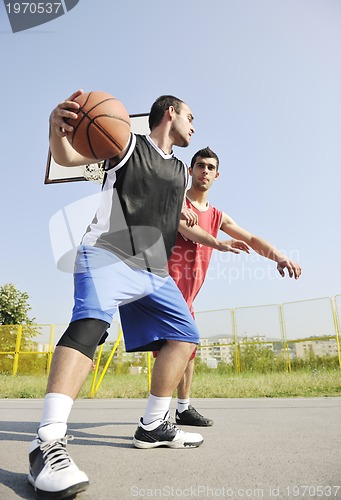 Image of streetball  game at early morning