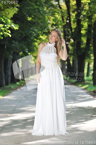 Image of beautiful bride outdoor